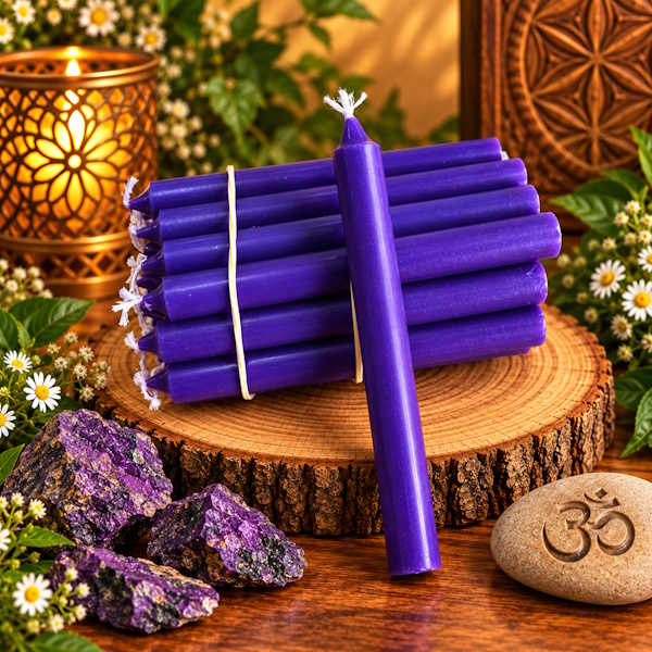 Vela Bujía Morada 10 cm